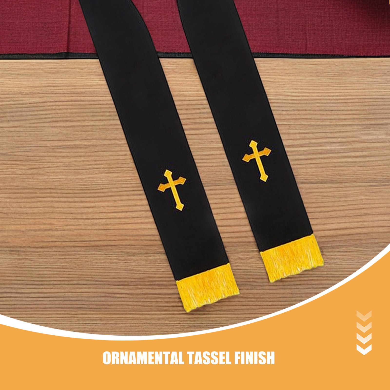 2Pcs Embroidered Cross Wedding - Stole Wedding Shawl ulasan dan harga