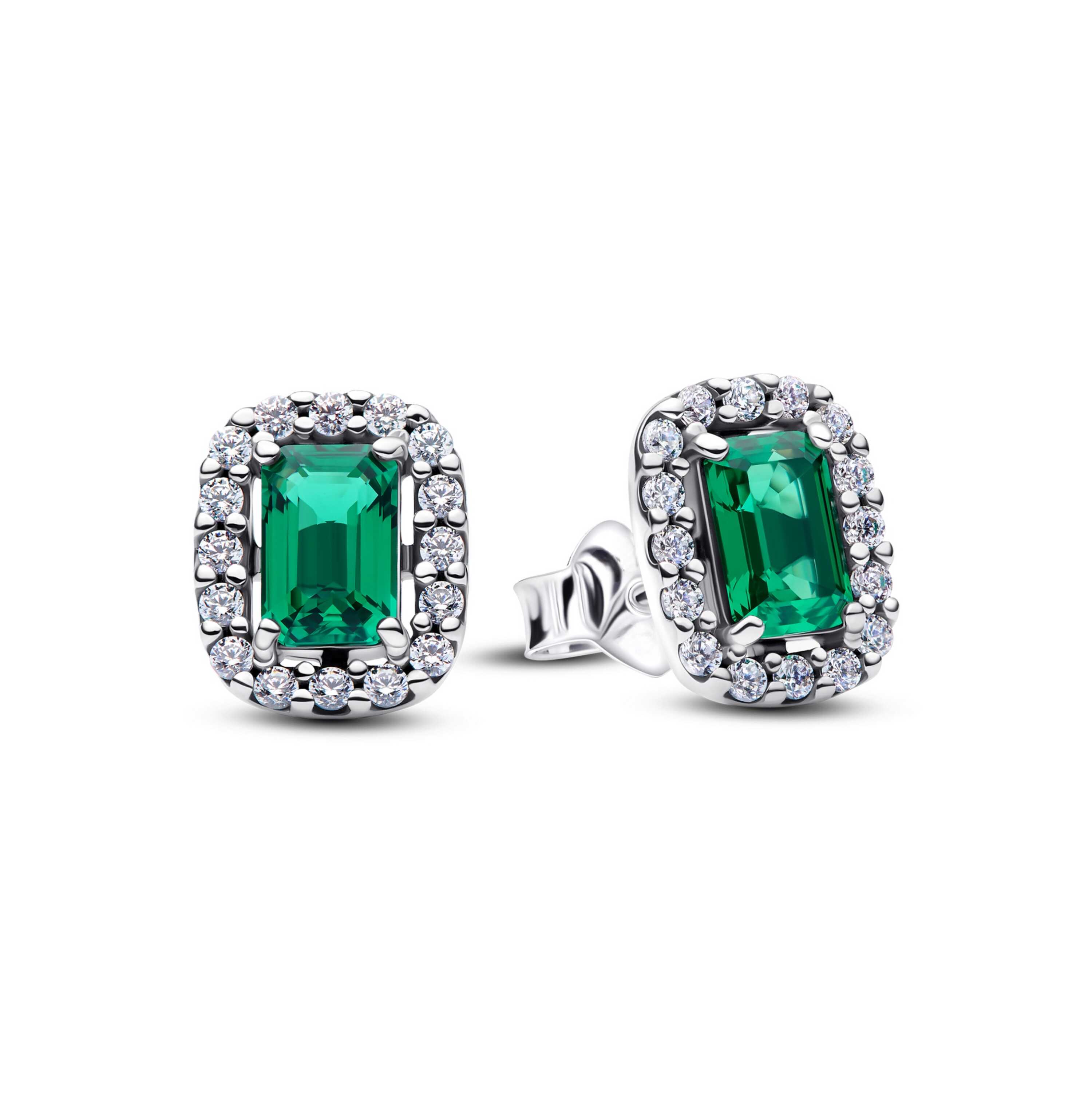 S925 Silver Lucky Gem Emerald  - Tie Clip Silver ulasan dan harga