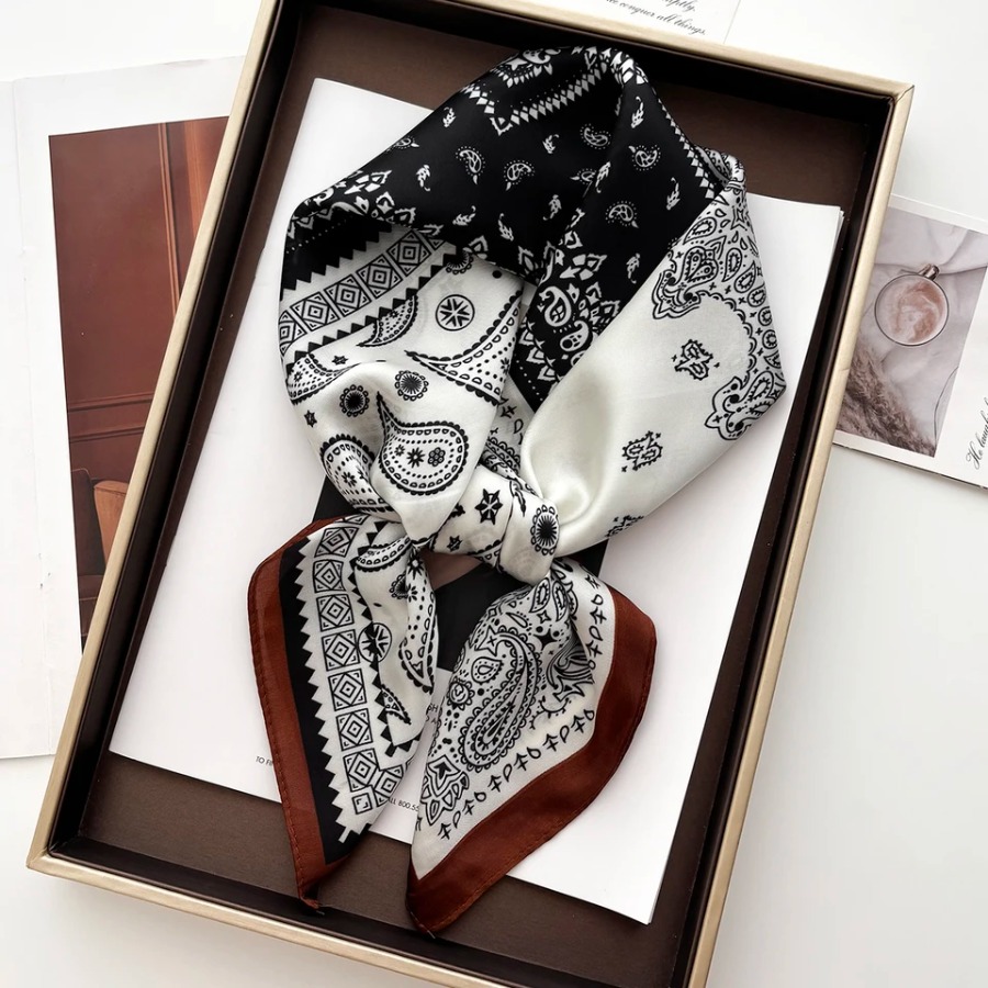 2025 Silk Shawl Square Scarf F - Bandana Cotton ulasan dan harga