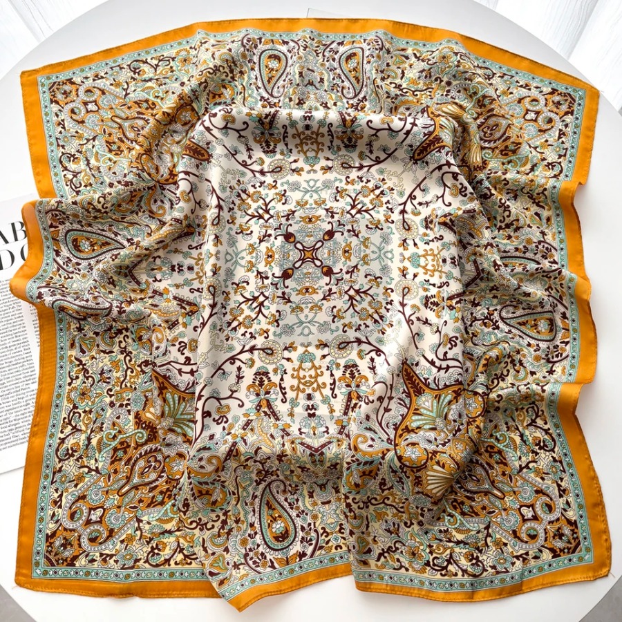 2025 Silk Shawl Square Scarf F - Bandana Cotton ulasan dan harga